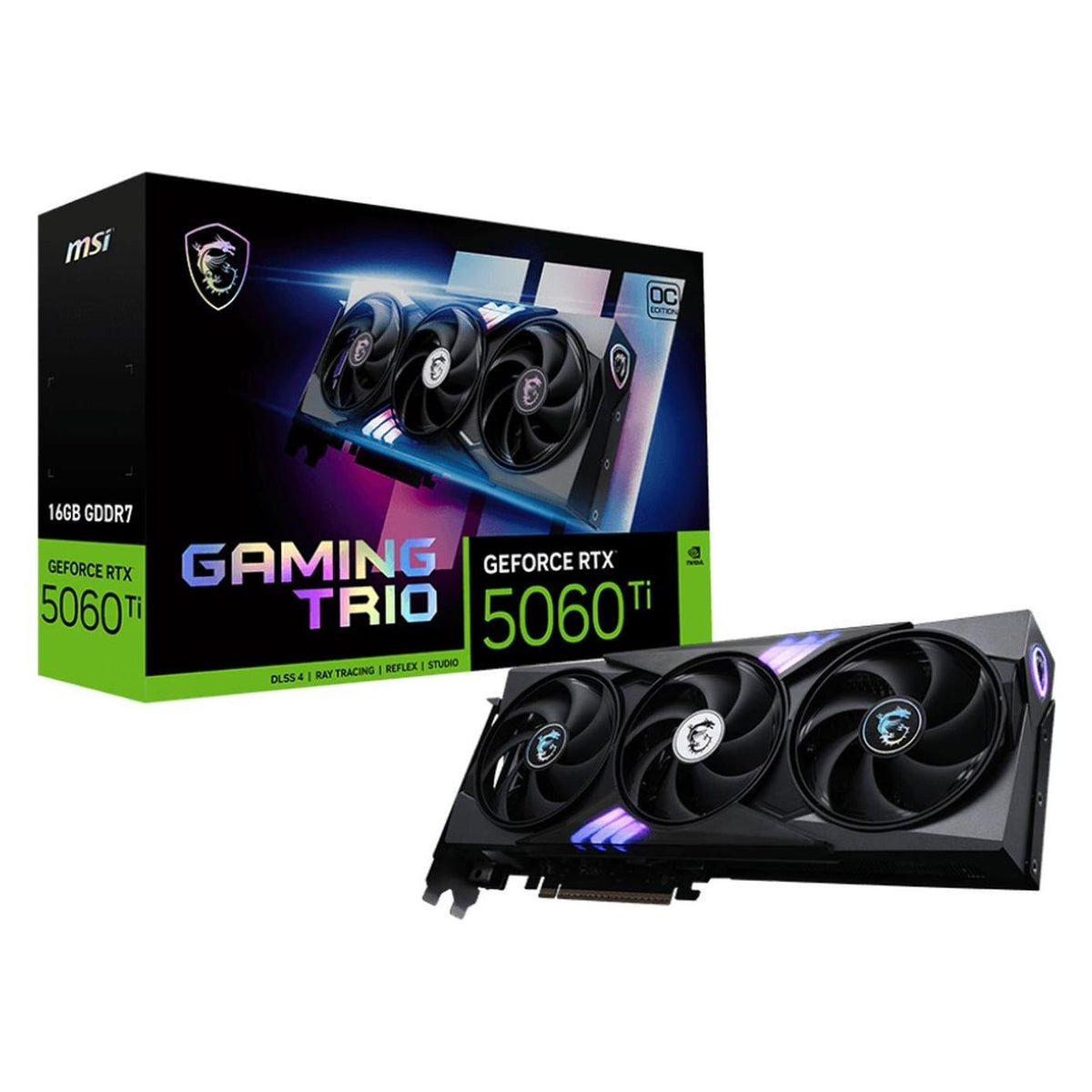 MSI GeForce RTX 5060 Ti GAMING TRIO OC (16 Go, GDDR7)