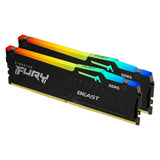 Kingston 64GB 5600MT/s DDR5 CL40 DIMM (Kits de 2) FURY Beast RGB (2 x 32GB, 5600 MHz, RAM DDR5, DIMM)