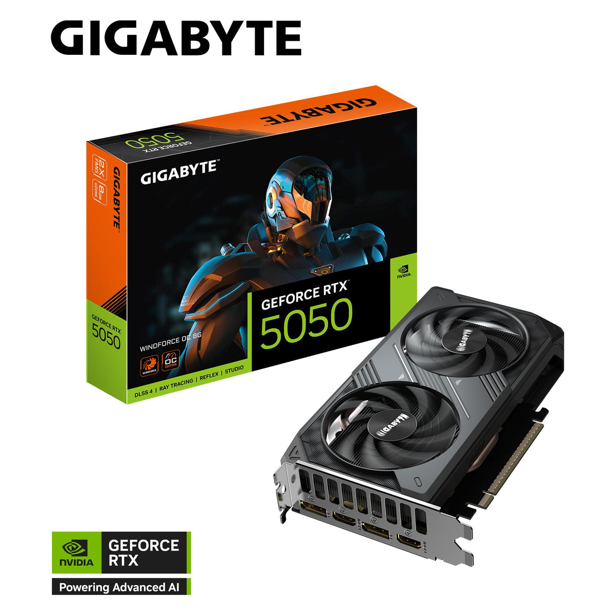 Gigabyte GeForce RTX 5050 WINDFORCE OC (8 Go, GDDR6)