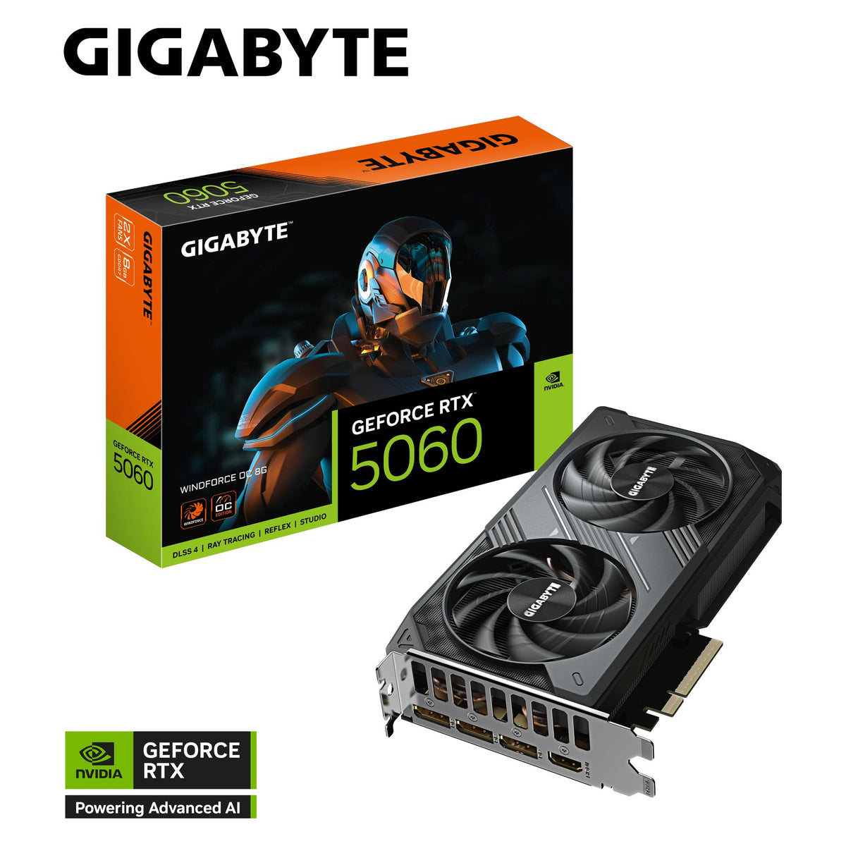 Gigabyte GeForce RTX 5060 Windforce OC (8 Go, GDDR7)