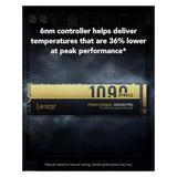 Lexar SSD NVMe PCIe 5.0 Gen5 1TB - 14 000 MB/s, contrôle thermique avancé, DirectStorage
