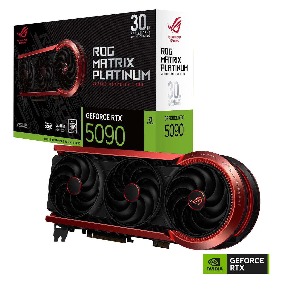 ASUS ROG Matrix Platinum GeForce RTX 5090 30th Anniversary Edition (32 Go, GDDR7)