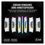 Corsair RAM D5 6400 32GB C32 Vengeance RGB K2 W (2 x 16GB, 6400 MHz, RAM DDR5, DIMM)
