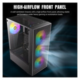 Antec Boitier Moyen Tour Atx Ax27 Elite RGB Avec Panneau Vitré (Noir) (ATX, ITX, mATX)
