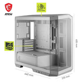 MSI Case Micro-ATX MAG PANO M100L PZ Bianco (mATX)