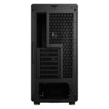 Fractal Panneau Latéral en Verre Trempé Noir Charbon avec Face Avant en Bois de Noyer Foncé (ATX, mATX, Mini-ITX)