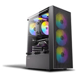 Antec Boitier Moyen Tour Atx Ax27 Elite RGB Avec Panneau Vitré (Noir) (ATX, ITX, mATX)
