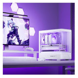 Jonsbo D200 Tour Midi, mATX, verre trempé, mini écran Temp - blanc (mATX, Mini-ITX)