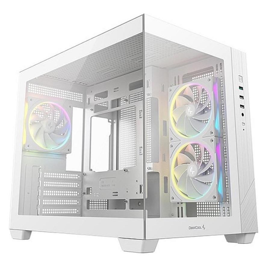 Deepcool " CG330 3F WH Micro ATX Mini Tower White" (mATX, Mini-ITX)