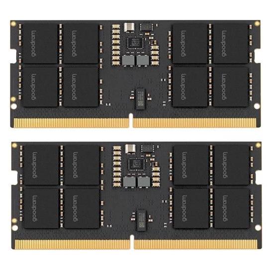 Goodram Notebook-Speicher DDR5 CSODIMM 32GB(2*16) 6400 CL52 (2 x 16GB, 6400 MHz, RAM DDR5, SO-DIMM)