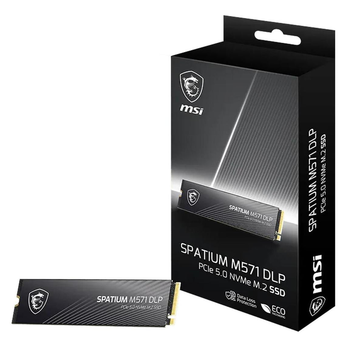 MSI SSD 4TB Spatium M571 (M.2 2280) PCIe Gen5 x4 NVMe (4000 Go, M.2, M.2 2280)