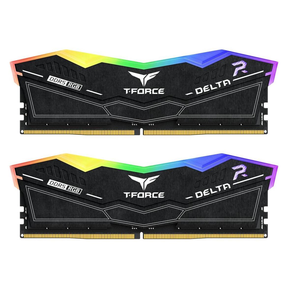 Team Group T-Force Delta RGB DDR5-6400 - 32 Go - CL32 - double canal (2 pcs) - Intel XMP - Sort med RGB (2 x 16GB, 6400 MHz, RAM DDR5, DIMM)