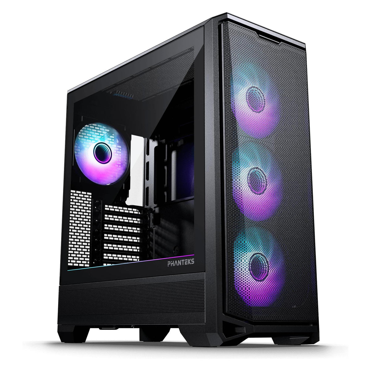 Phanteks Eclipse G400A Midi-Tower, Tempered Glass, D-RGB - schwarz (ATX, E-ATX, mATX, Mini-ITX)