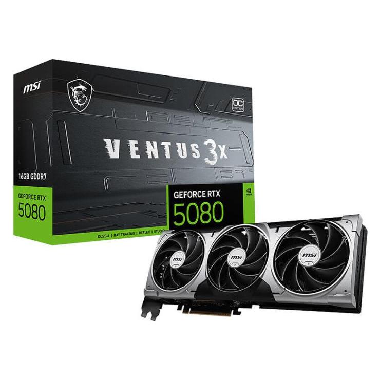 MSI RTX 5080 16G VENTUS 3X OC BLACK (16 Go, GDDR7)