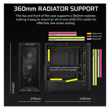 Corsair 3200D RS Mid-Tower Performance Case, Smoke (ATX, mATX, Mini-ITX)