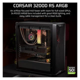 Corsair 3200D RS ARGB Mid-Tower Performance Case, Black (ATX, mATX, Mini-ITX)
