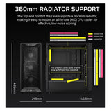 Corsair 3200D RS Mid-Tower Performance Case, Black (ATX, mATX, Mini-ITX)