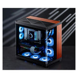 Jonsbo TK-4 Wood PC-Gehäuse, Midi-Tower, ATX, Tempered Glass - schwarz (ATX, ITX, Mini-ATX)