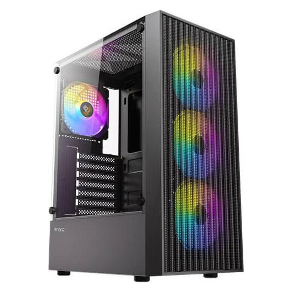 Antec Boitier Moyen Tour Atx Ax27 Elite RGB Avec Panneau Vitré (Noir) (ATX, ITX, mATX)