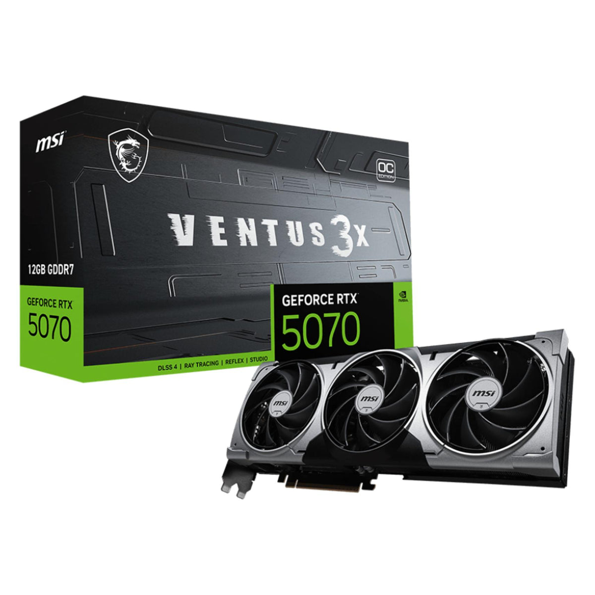 MSI GeForce RTX 5070 Ventus 3X OC (12 Go, GDDR7)