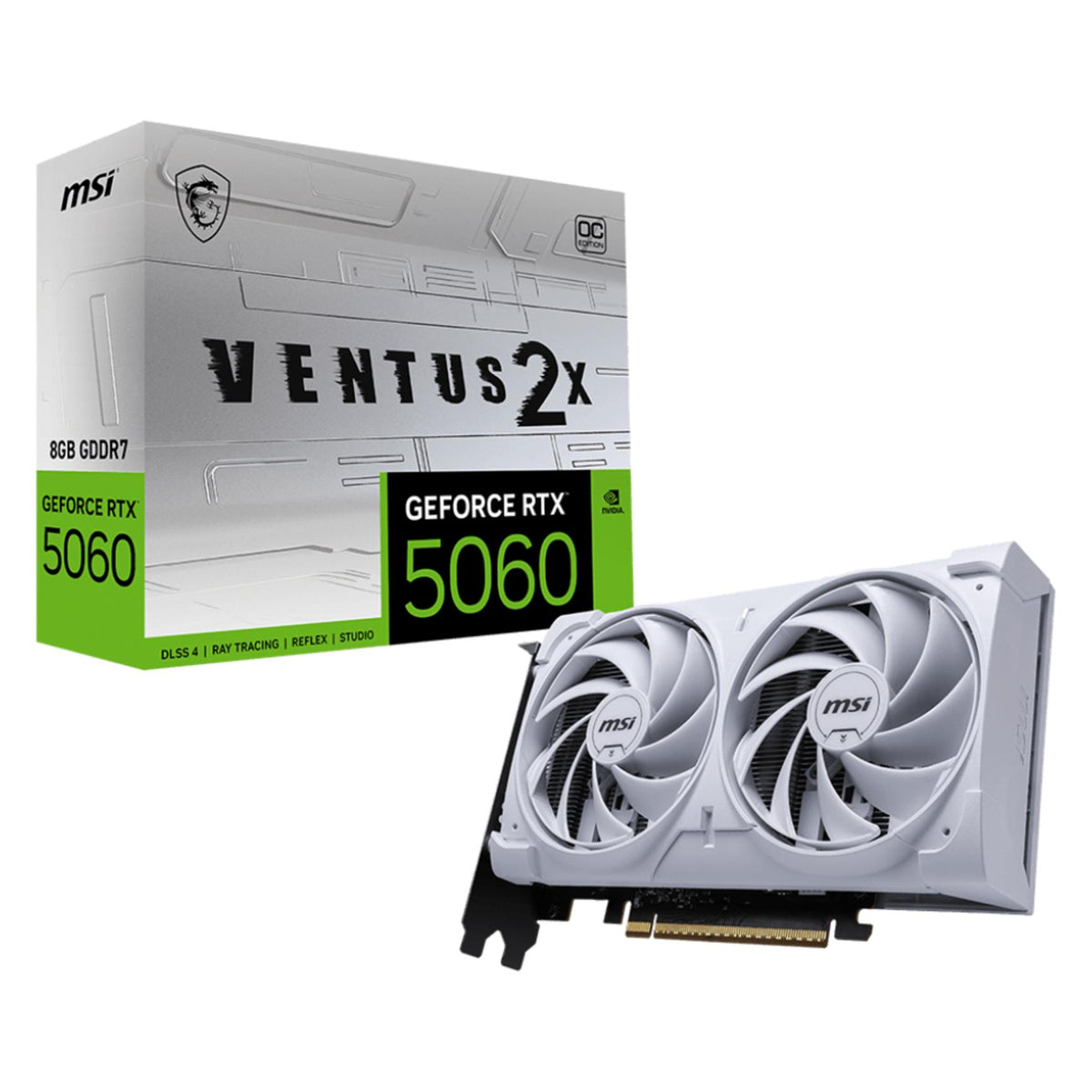 MSI GeForce RTX 5060 Ventus 2X OC White (8 Go, GDDR7)