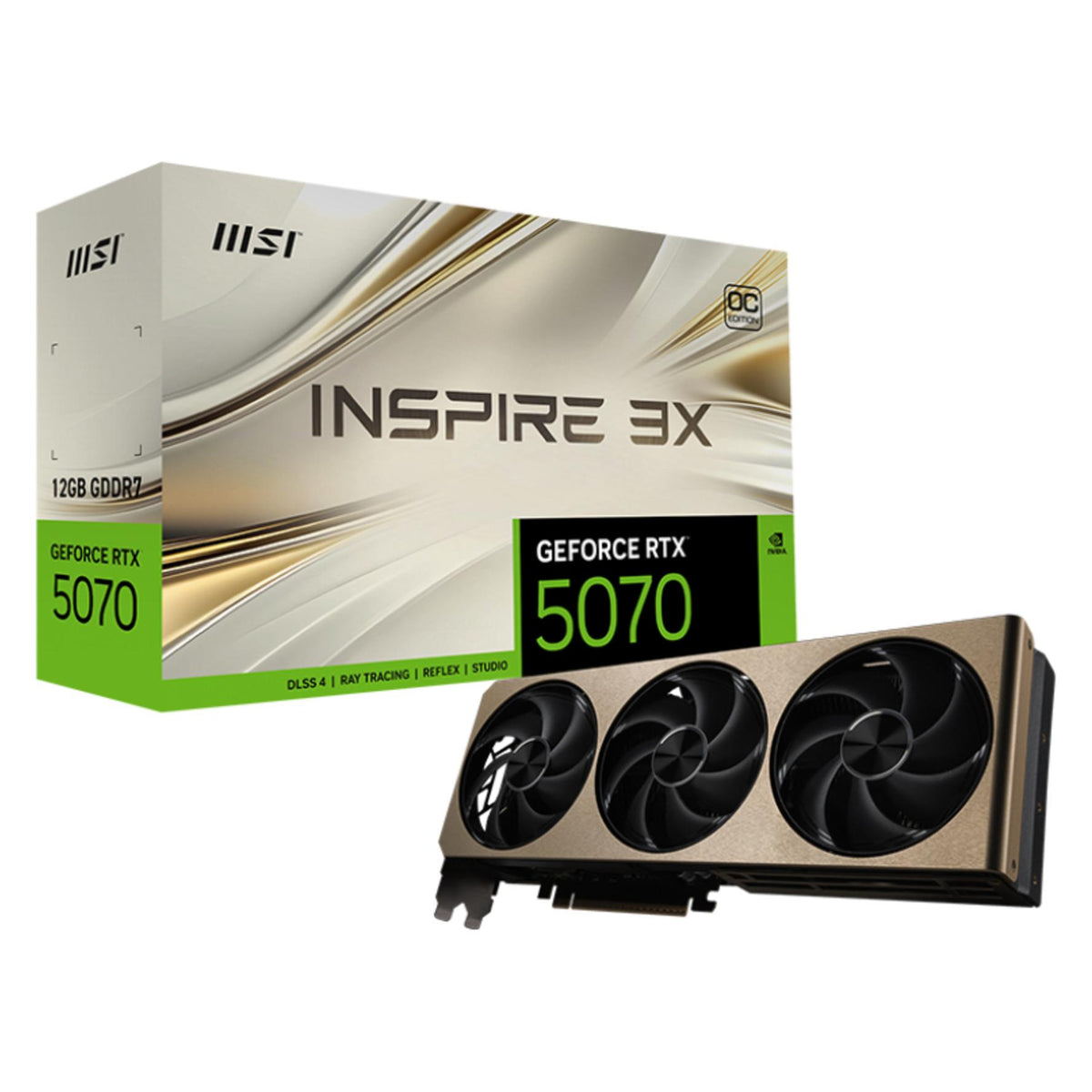 MSI GeForce RTX 5070 INSPIRE 3X OC (12 Go, GDDR7)