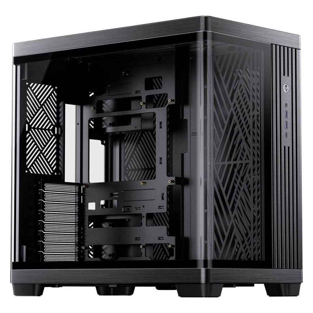 Jonsbo TK-4 Gehäuse, Midi-Tower, ATX, Tempered Glass - schwarz (ATX, ITX, Mini-ATX)