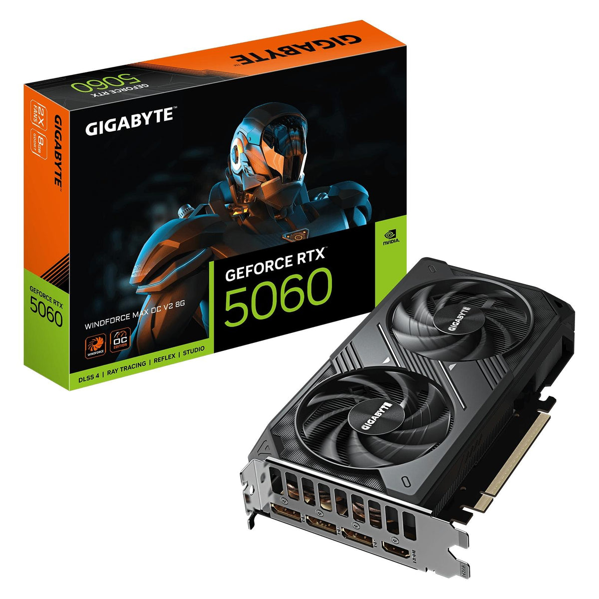 Gigabyte RTX™ 5060 WINDFORCE MAX OC V2 8 Go (8 Go, GDDR7)