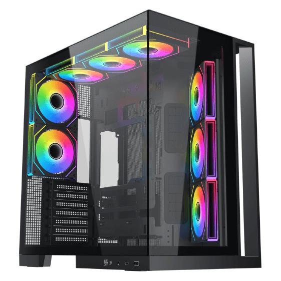 Xigmatek Boitier Moyen Tour ATX Aqua 7 RGB avec panneaux vitrés (Noir)