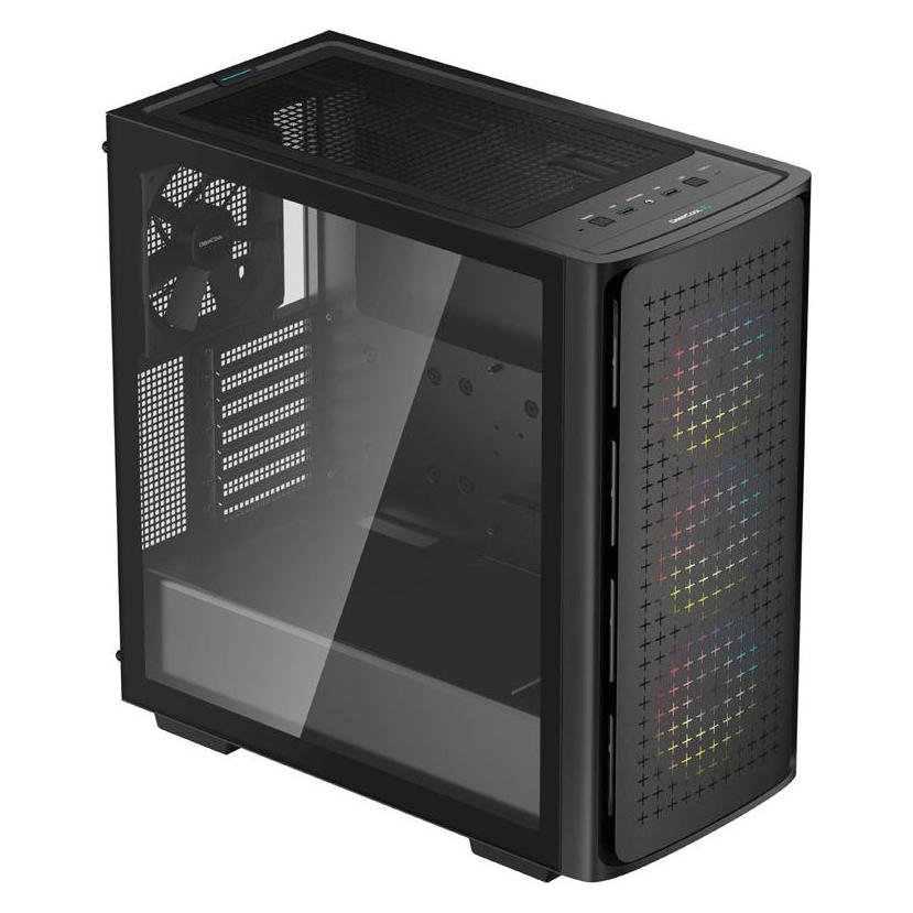 Deepcool BOÎTIER MID-TOWER CK560 Side Window, Noir, Mid-Tower, Bloc d'alimentation inclus dans Faith No. (ATX, E-ATX, mATX, Mini-ATX)