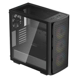 Deepcool BOÎTIER MID-TOWER CK560 Side Window, Noir, Mid-Tower, Bloc d'alimentation inclus dans Faith No. (ATX, E-ATX, mATX, Mini-ATX)