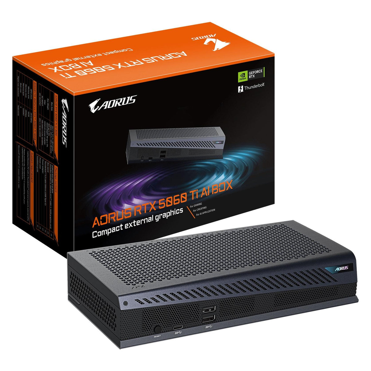 Gigabyte AORUS RTX 5060 Ti AI BOX (16 Go, GDDR7)