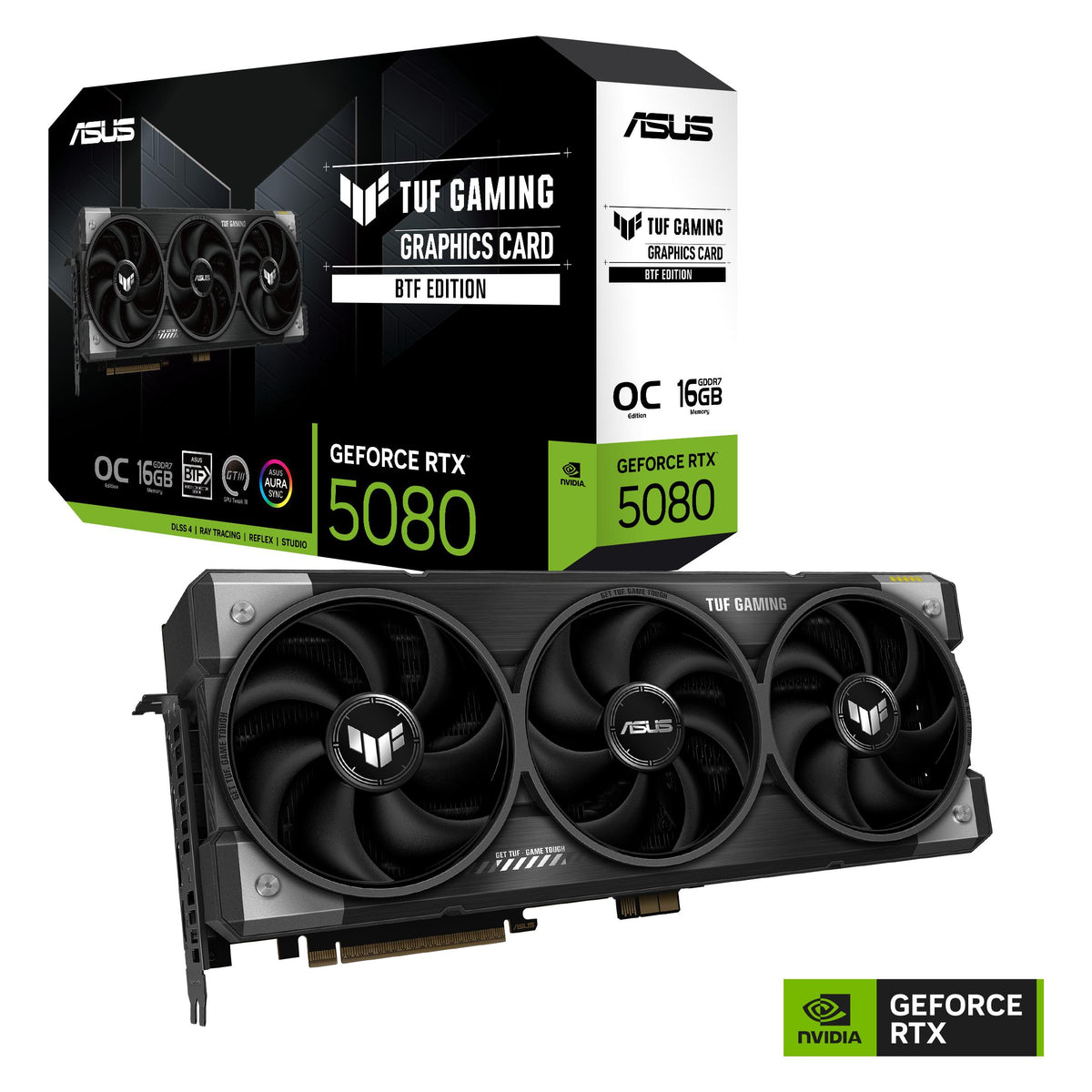 ASUS TUF Gaming GeForce RTX 5080 BTF OC Edition (16 Go, GDDR7)