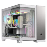 Corsair 2500X (blanc/aluminium, verre trempé x 2) (ATX, mATX, Mini-ITX)