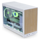 Lian-Li DAN Cases A3-mATX Wood Edition PC-Gehäuse, Tempered Glass, Micro-ATX - Buche, weiss (mATX, Mini-ITX)