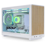 Lian-Li DAN Cases A3-mATX Wood Edition PC-Gehäuse, Tempered Glass, Micro-ATX - Buche, weiss (mATX, Mini-ITX)