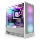 NZXT H5 Flow RGB ( 2024 ) (weiss, Tempered Glass) (ATX, mATX, Micro-ITX, Mini-ITX)