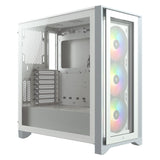 Corsair iCUE 4000X RGB Boîtier tour milieu blanc en verre trempé (ATX, E-ATX, mATX, Mini-ITX)