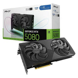 PNY GeForce RTX 5080 Slim OC 16GB GDDR7 DLSS4 1*HDMI/3*DisplayPort PCi Ex 5.0 16x (16 Go, GDDR7)