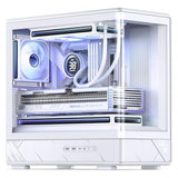 Jonsbo D200 Tour Midi, mATX, verre trempé, mini écran Temp - blanc (mATX, Mini-ITX)