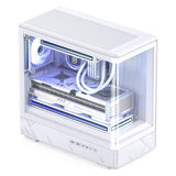 Jonsbo D200 Tour Midi, mATX, verre trempé, mini écran Temp - blanc (mATX, Mini-ITX)