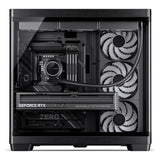 Jonsbo TK-4 Gehäuse, Midi-Tower, ATX, Tempered Glass - schwarz (ATX, ITX, Mini-ATX)