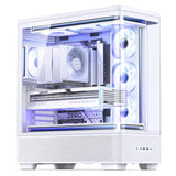 Jonsbo TK-5 Gehäuse, Midi-Tower, ATX, Tempered Glass - weiss (ATX, ITX, Mini-ATX)