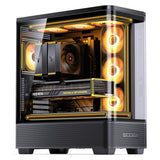 Jonsbo TK-5 Gehäuse, Midi-Tower, ATX, Tempered Glass - schwarz