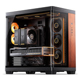 Jonsbo TK-4 Wood PC-Gehäuse, Midi-Tower, ATX, Tempered Glass - schwarz (ATX, ITX, Mini-ATX)