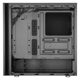 Cooler Master Silencio S600 avec panneau latéral en acier Juodas, Mini ITX, Micro ATX, ATX, Alimentation incluse (ATX, mATX, Mini-ITX)