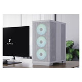 AeroCool Geh Midi APNX C1 MicroATX/ATX/MiniITX o.N. (blanc) (ATX, mATX, Mini-ITX)