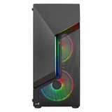 AeroCool Scape-G-BK-v3 Tour midi, verre trempé, ARGB (ATX, mATX, Mini-ITX)