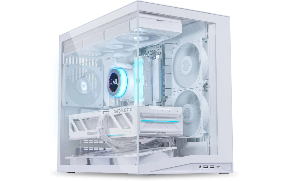 Lian Li Boîtier d’ordinateur O11 Dynamic Mini V2 Flow Blanc