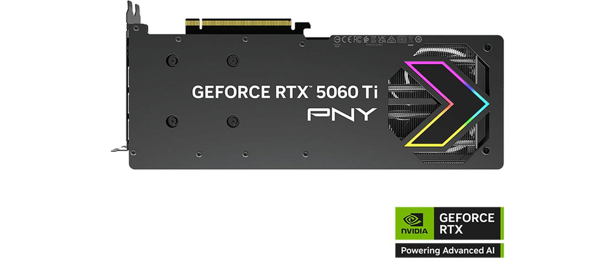 PNY GeForce RTX 5060 Ti Epic-X 8 Go de GDDR7, ARGB, overclocking, triple ventilateur